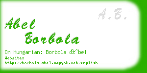 abel borbola business card